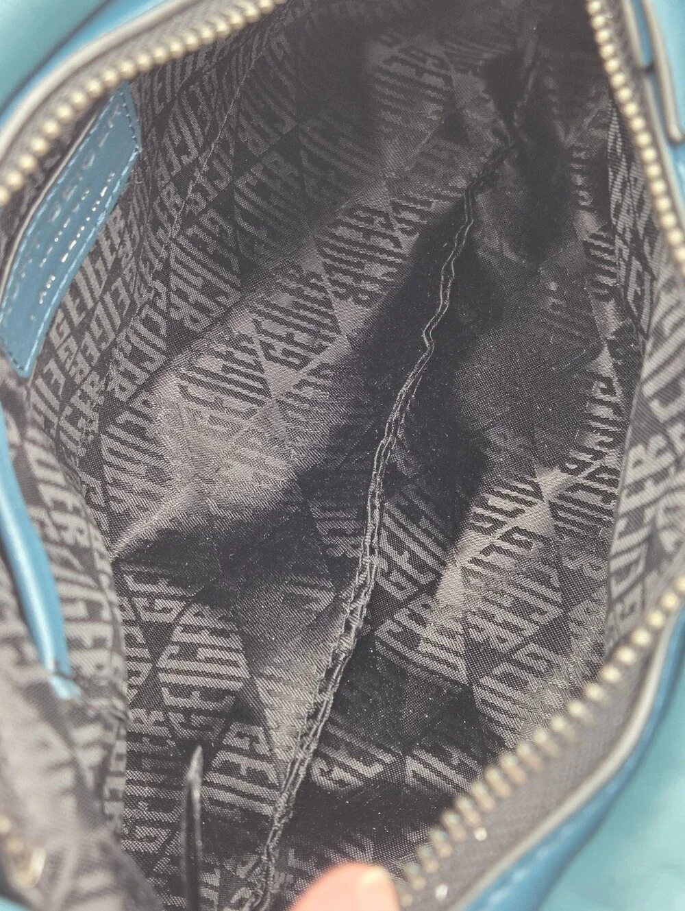 Kurt Geiger London Kensington Soft Quilted Leather Clutch In Teal